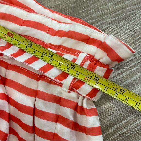 Armani Collezioni Silk Red Striped Mini shirts sz 10 or L Cruise Collection - Picture 8 of 9